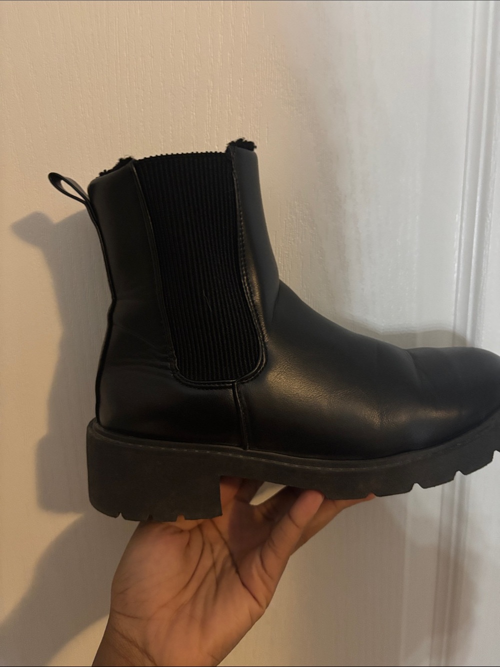 Ardene Black Chelsea Lug Ankle Bootie